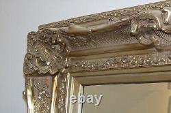Beautiful Antique Gold Shabby Chic Leaner Wall Floor Mirror 187cm x 96.5cm
