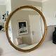 Beautiful Antique Vintage Gold Mirror, Wood Framed Bevelled Round Giltedge, 55cm