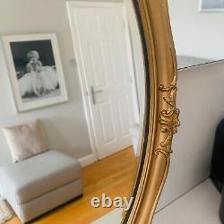 Beautiful Antique Vintage Gold Mirror, Wood Framed Bevelled Round Giltedge, 55cm