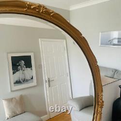 Beautiful Antique Vintage Gold Mirror, Wood Framed Bevelled Round Giltedge, 55cm