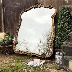 Beautiful Country French Rococo Style Vintage Bronze Gilded Atsonea Wall Mirror