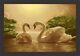 Beautiful Golden Duck Painting In Wooden Frame for Home Decor Multicolor