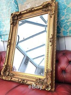 Beautiful Heavy Ornate 4ftx3ft antique gold or silver wall mirror deep framed