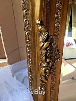 Beautiful Heavy Ornate 4ftx3ft antique silver or gold wall mirror deep framed