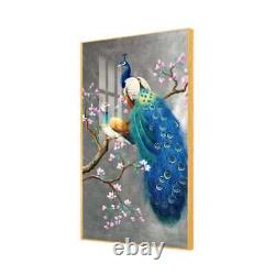 Beautiful Peacocks Wall Art Frame Home Décor 50100cm in Gold Aluminium Frame