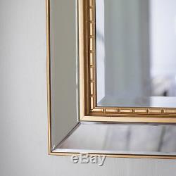 Bewley Gold Edge Frame Full Length, Bevelled Glass Edge Full Length Wall Mirror
