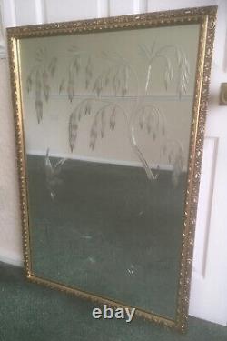 Big Wall Mirror Antique Style Gold Wooden Frame Used Very Good Condition
