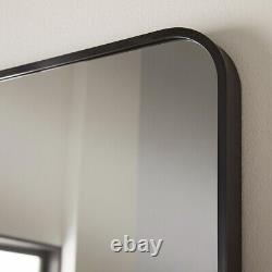 Black Full Length Metal Frame Mirror Large Leaning Wall Dressing Modern 180x110