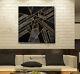 Black Gold Geometric Stretched Canvas Print Framed Home Wall Art Decor Painting