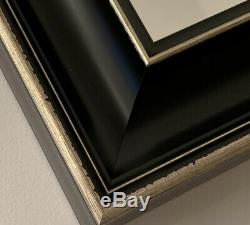 Black Gold Wall Mirror Classic Luxury overmantle bedroom hall 117cm x 92cm