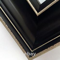 Black Gold Wall Mirror Classic Luxury overmantle bedroom hall 92cm x 66cm