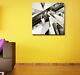 Black Grey White Gold Stretched Canvas Print Framed Wall Art Home Office Decor