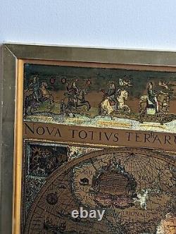 Blaeu Wall Map Framed Gold Foil'Nova Totivs Terrarom Sive Novi Orbis Tabvla