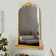 Carved Framed Bathroom Vanity Mirror With Shelf Wall Mounted Gold Ornate Mirrors