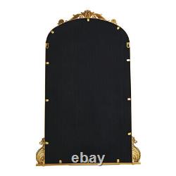 Carved Framed Bathroom Vanity Mirror With Shelf Wall Mounted Gold Ornate Mirrors