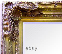Cavill Large Ornate Carved French Frame Wall Leaner Mirror Gold 173cm x 87cm