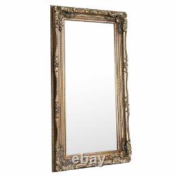 Cavill Large Ornate Carved French Frame Wall Leaner Mirror Gold 173cm x 87cm