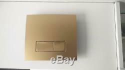 Concealed Cistern WC Universal Frame Wall Hung Toilet Gold Flush Push Button