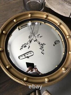 Convex Wall mirror regency style gilt wood