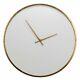 Cooper Classics Wade Wall Clock, Modern White with Golden Frame 41481