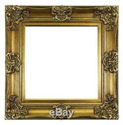 (D) Baroque Ornate Dark Gold Picture Frame 27 x 27 inch, Wall Hanging Frame