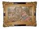 (D) Old-Fashioned Gilded Picture Frame 38 x 28 inch, Baroque Wall Hanging Frame