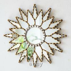Decorative Gold sunburst Mirror set 4, Peruvian Accent Silver Wall Star Mirrors