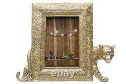Decorative Photo Frame Leopard Home Decor Interior Accent Gold Display 13x18 cm