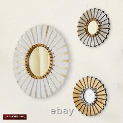 Decorative Round Wall Mirror Set of 3, Accent Round Mirrors for wall from Peru