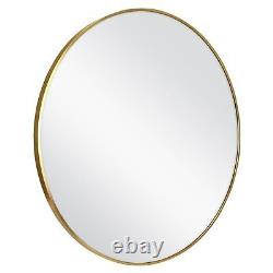 EMKE Vintage Gold Round Mirror For Living Room Bathroom Bedroom Vanity Hallway