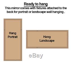 Edmonton FULL LENGTH Leaner MIRROR wall hung Black Frame Gold Edge 61 x 31