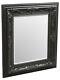 Embossed, Baroque-Style Square Wall Mirror Gold, Black or Silver Frame