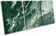 Emerald Green Marble Gold Abstract TREBLE CANVAS WALL ART Picture Print