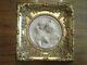 Enrico Braga Marble Relief Wall Plaque In Gilded Gesso Frame 11 1/2 X 11 1/2
