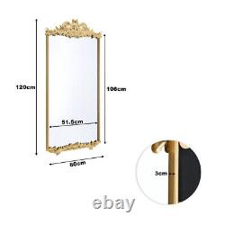 ExLarge Arch Wall Mounted Mirror Bathroom Bedroom Makeup Mirror Gold Metal Frame