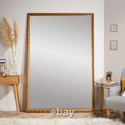 Extra Large Antique Gold Mirror Vintage Full Length Floor Wall Mirror 205x140cm
