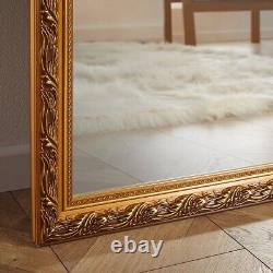 Extra Large Antique Gold Mirror Vintage Full Length Floor Wall Mirror 205x140cm