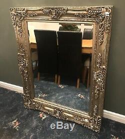 Extra Large Antique Gold shabby chic ornate Decorative over mantle Wall Mirror