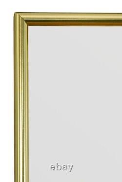 Extra Large Bright Gold Manhattan Wall Mirror with Aluminium Frame 153x61.5cm
