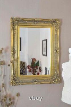 Extra Large Gold Wall Mirror Frame Antique Vintage 3Ft5 X 2Ft7 104cm X 78cm