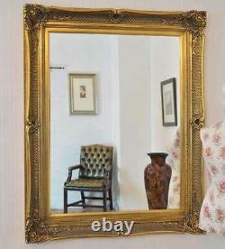 Extra Large Gold Wall Mirror Frame Antique Vintage 4Ft3 X 3Ft5 130cm X 104cm