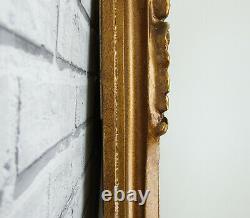 Extra-Large Louis Ornate Carved French Wall Leaner Mirror Gold 178.5cm x 117cm
