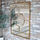 Extra Large Mirror Polished Gold Art Deco Metal Wall Hanging 120cm x 90 cm New