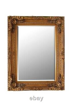 Extra Large Mirror Wall Gold Full Length Vintage Wood 4Ft X 3Ft 122 X 92cm