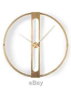 Extra Large Modern Round Gold Frame Wall Clock