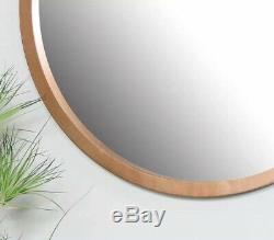 Extra large round gold gilt leaf wall mounted mirror modern contemporary 120cm