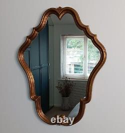 Extremely Pretty Mid Size Gold Framed Vintage French Mirror Louis XV Style