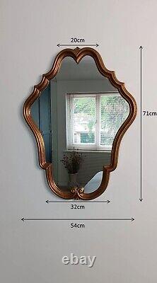 Extremely Pretty Mid Size Gold Framed Vintage French Mirror Louis XV Style