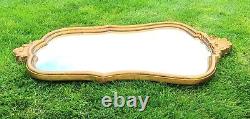 Extremely Pretty Mid Size Gold Framed Vintage French Mirror Louis XV Style