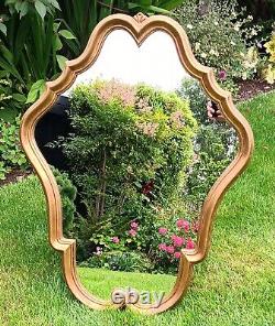 Extremely Pretty Mid Size Gold Framed Vintage French Mirror Louis XV Style